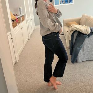 Dark denim universal thread ankle bootcut jeans